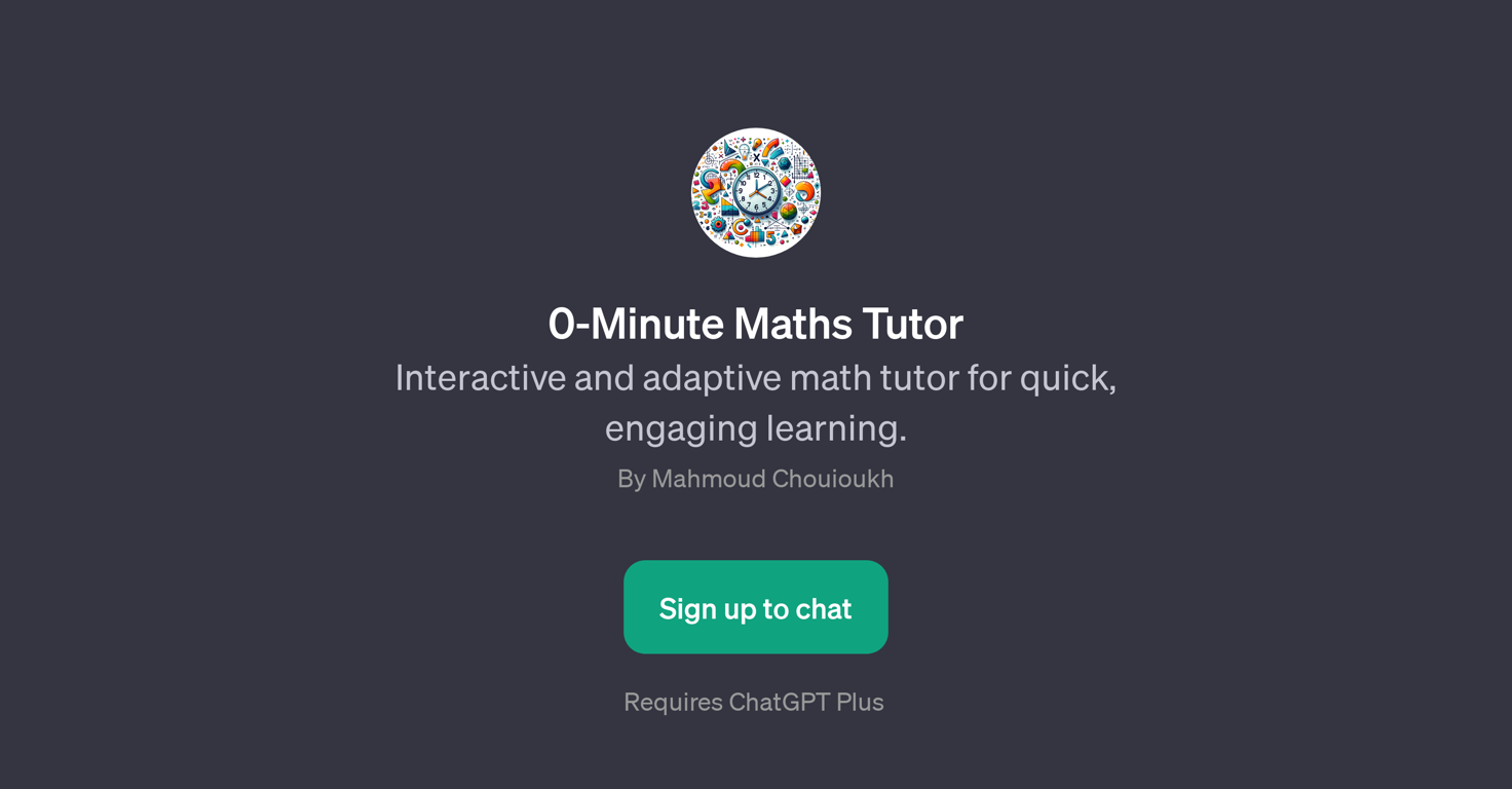 0-Minute Maths Tutor website