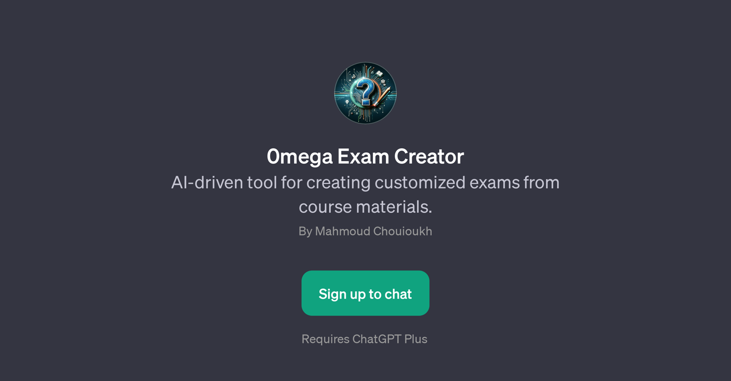 0mega Exam Creator website