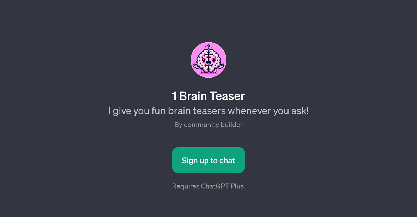 1 Brain Teaser website
