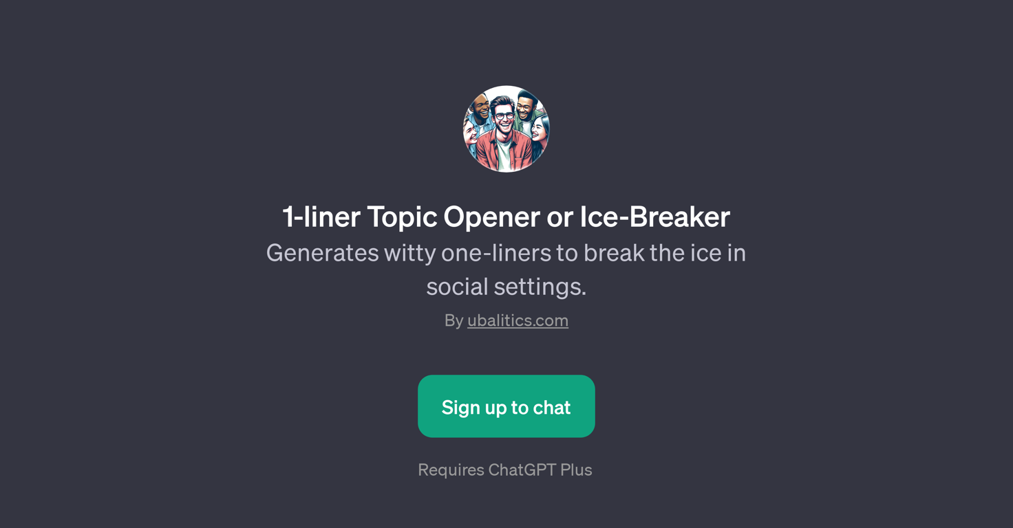 1-liner Topic Opener or Ice-Breaker website