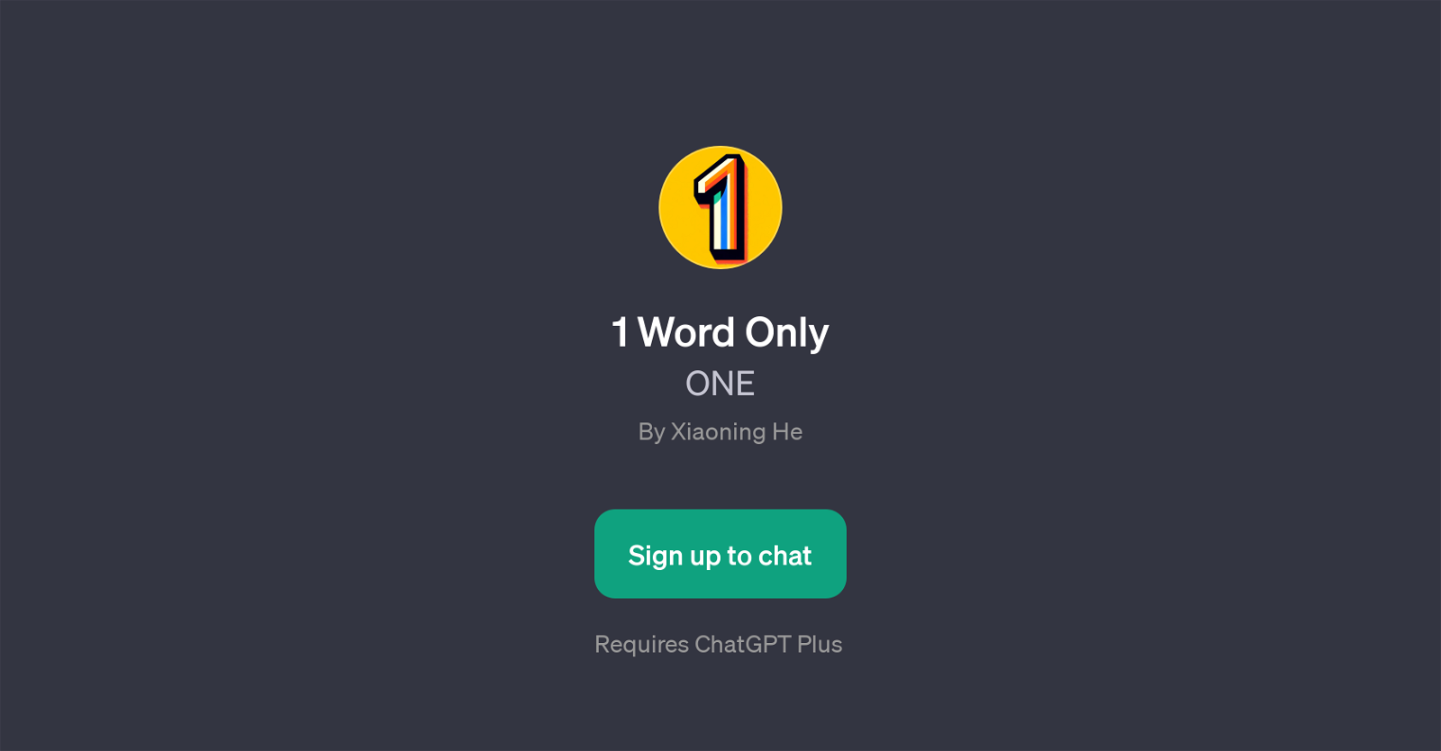 1 Word Only website
