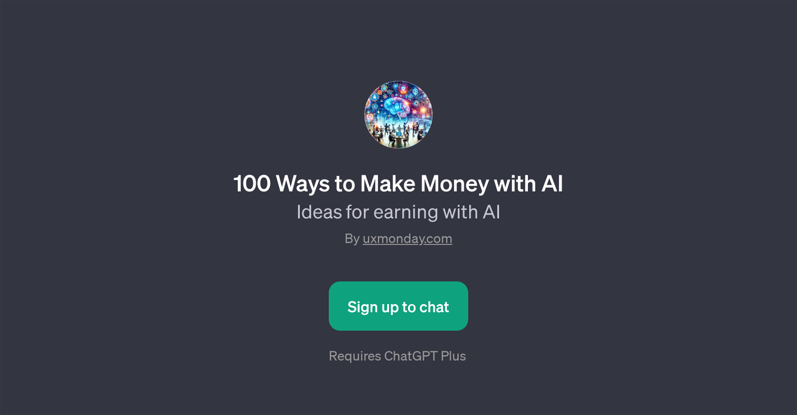 100 Ways to Make Money with AI website