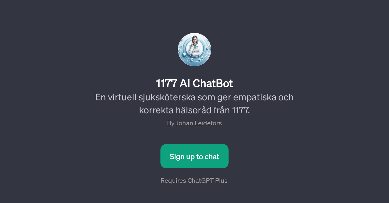 1177 AI ChatBot website