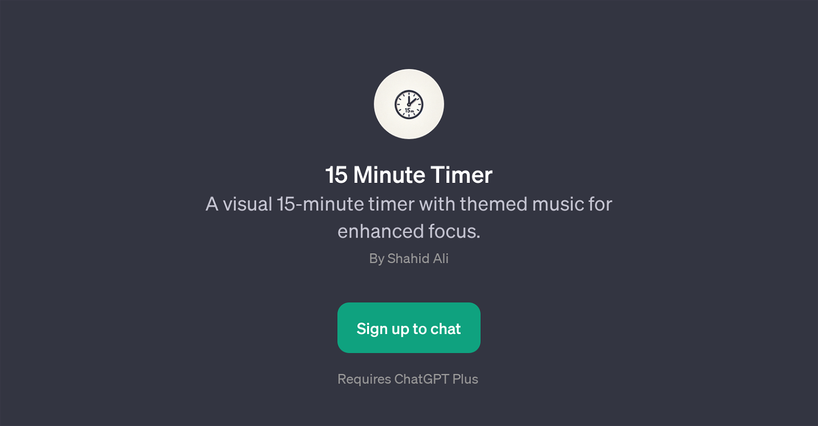15 Minute Timer website