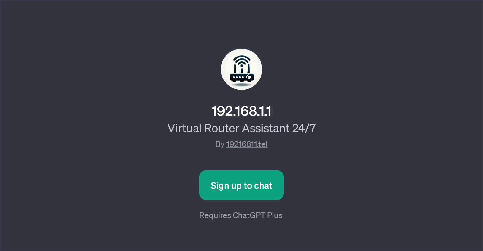 192.168.1.1 - Virtual Router Assistant 24/7 website