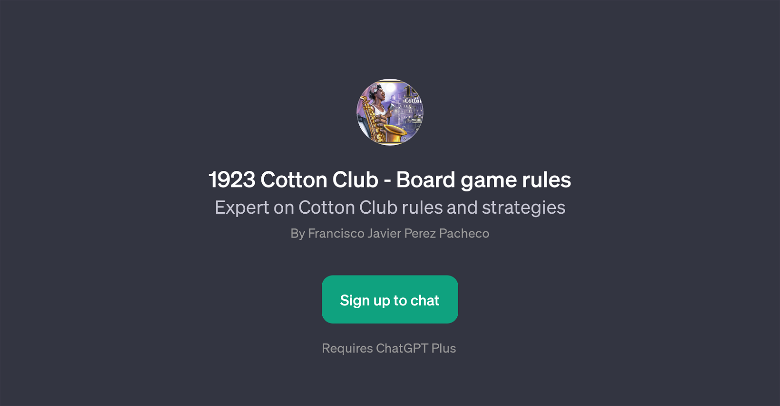 1923 Cotton Club - Board game rules website