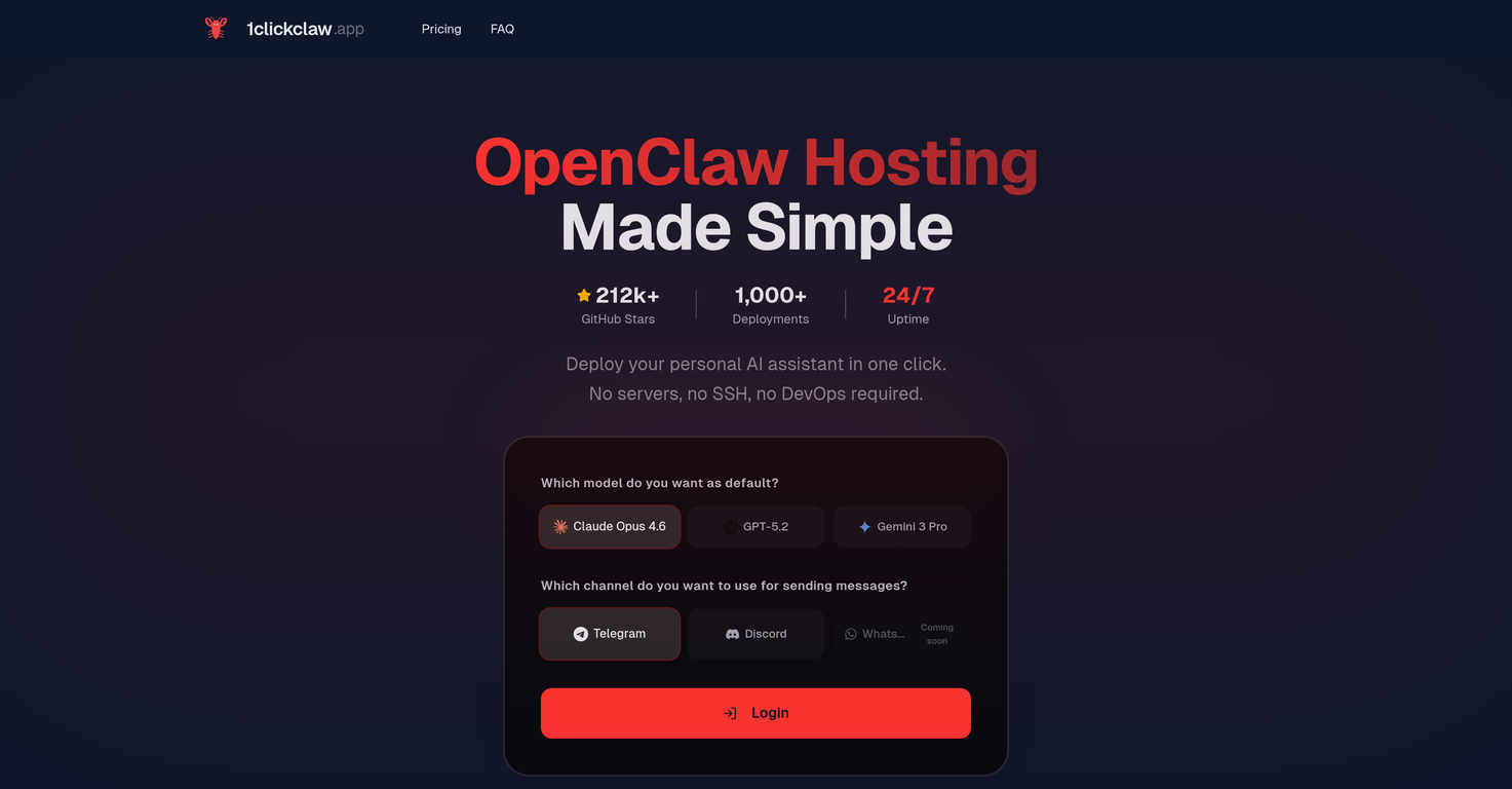 1ClickClaw website