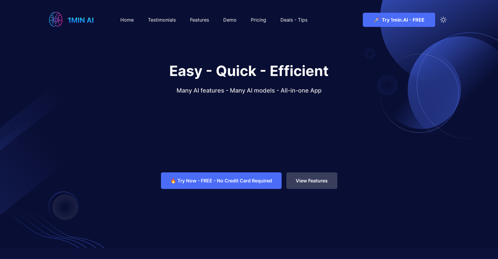 1minAI website