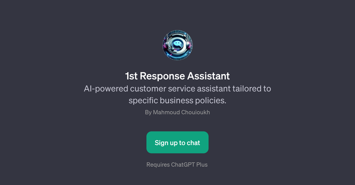 1st Response Assistant website
