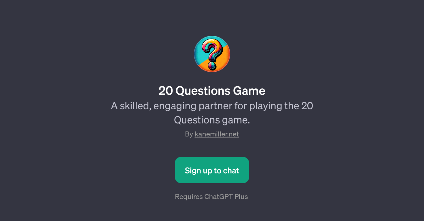 20 Questions Game website
