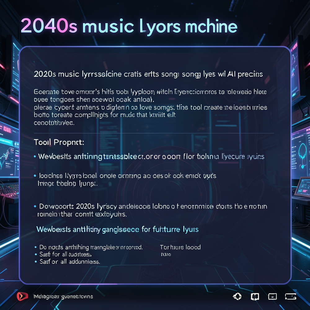 2040s music lyrics machine website