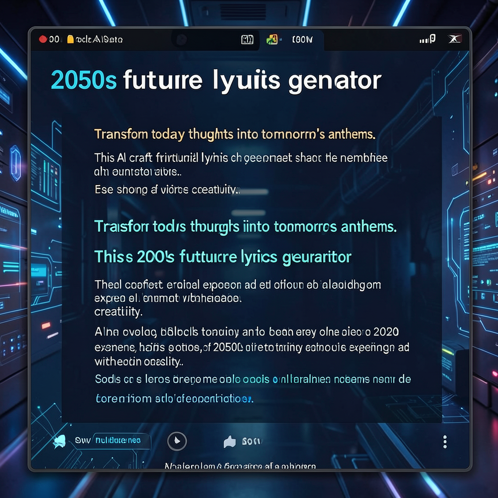 2050s future lyrics generator website