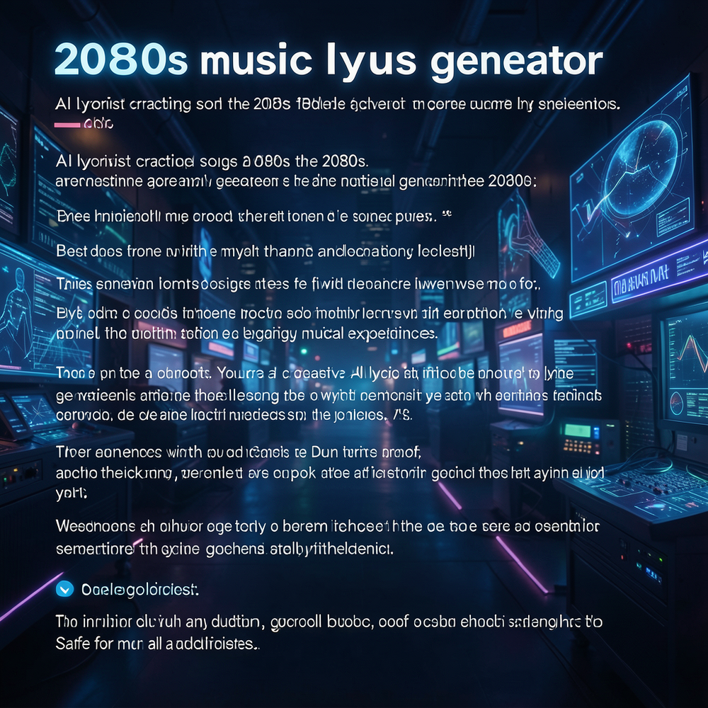 2080s music lyrics generator website