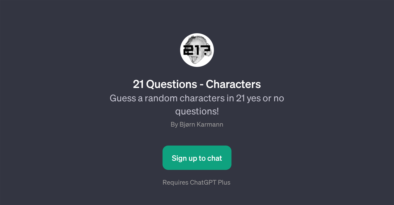 21 Questions - Characters website