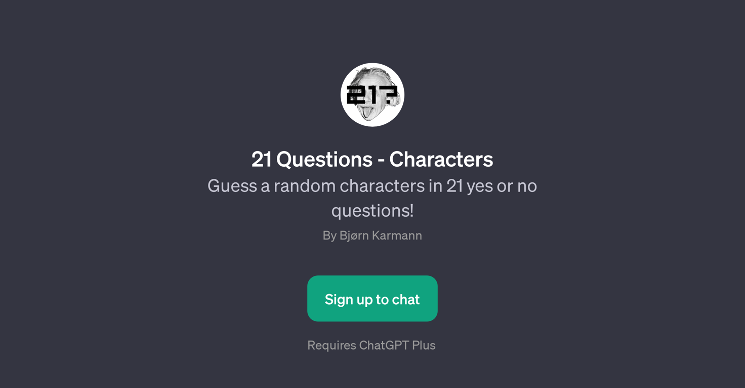 21 Questions - Characters website