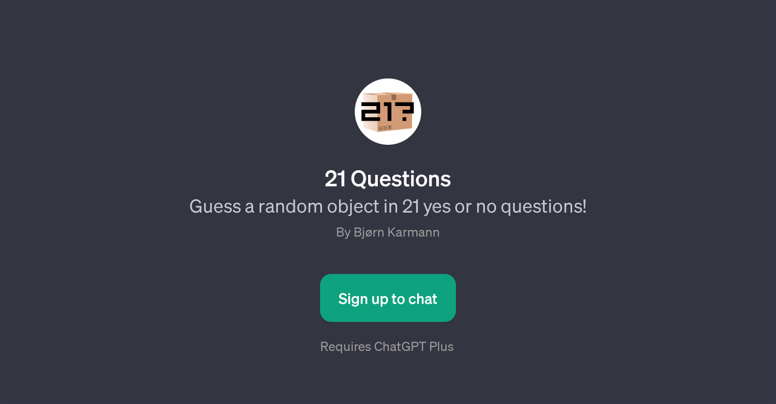 21 Questions website