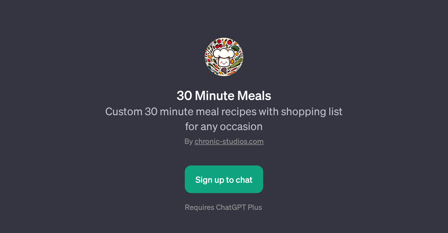 30 Minute Meals website