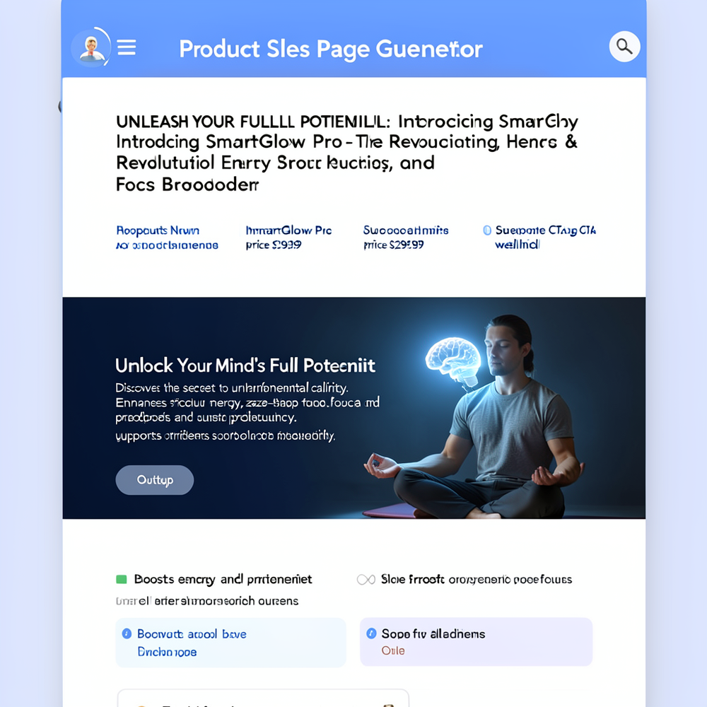 Product Sales Page Generator website