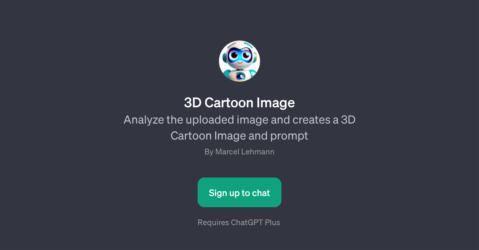 3D Cartoon Image GPT website