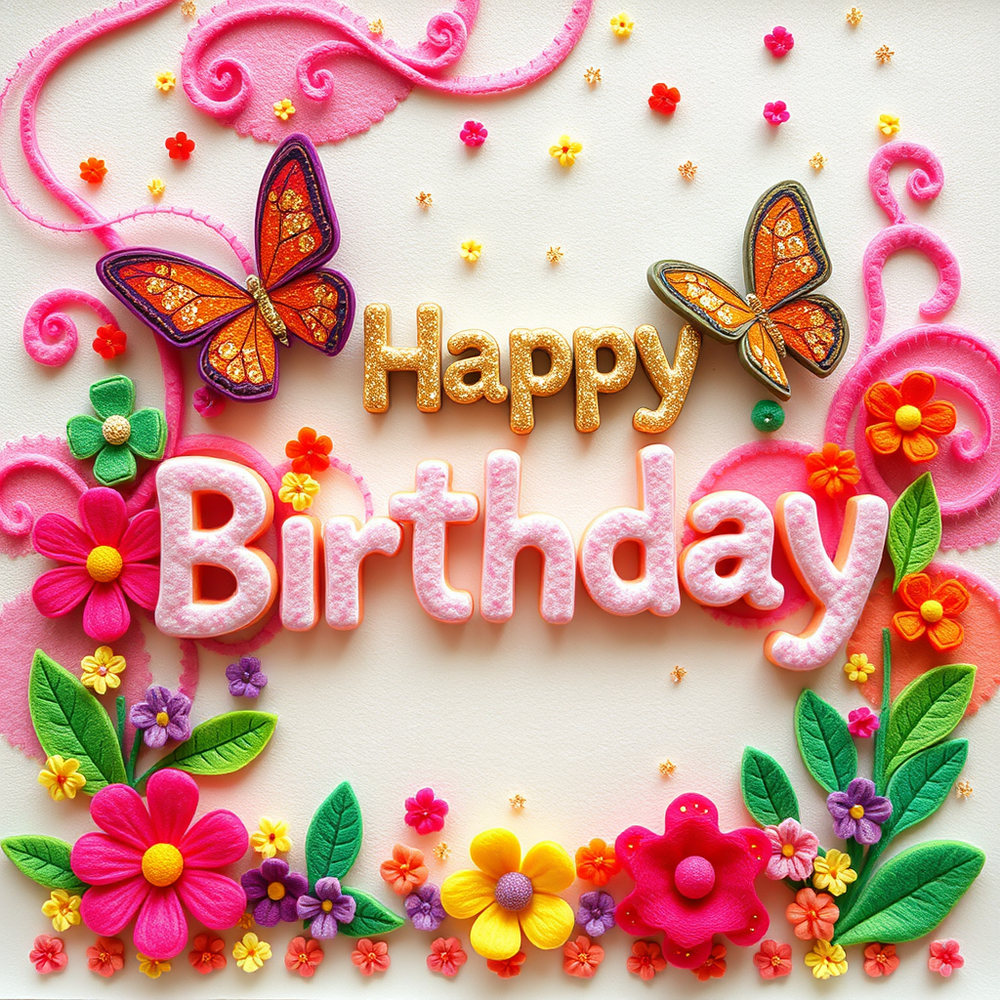 3D felt artwork Name website