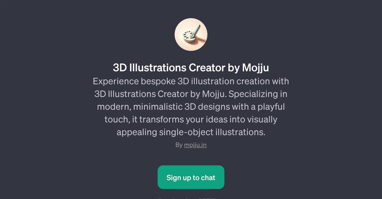3D Illustrations Creator by Mojju website