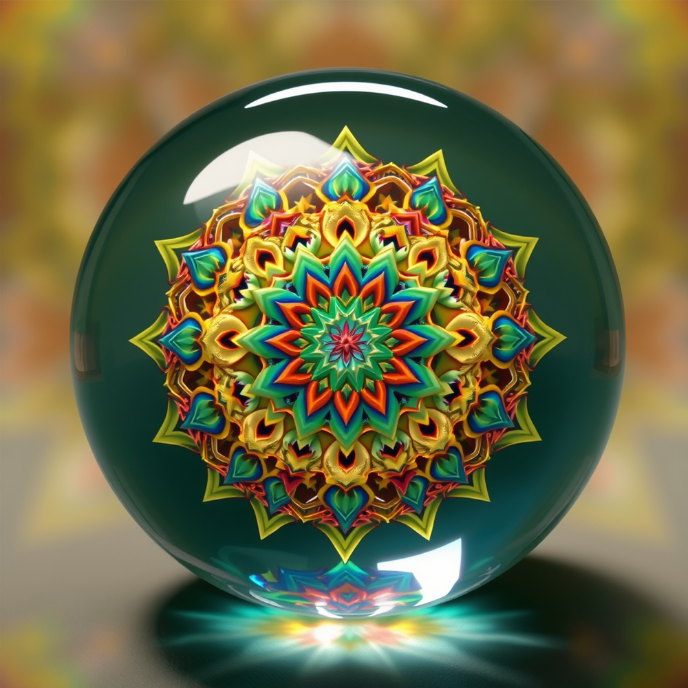 3D mandala and 3D pattern in the form of glassball website