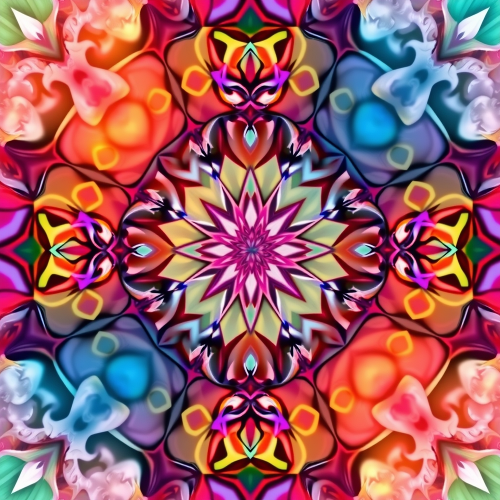 3D mandala and 3D pattern in the form of hot&corolful&cool&cloud website