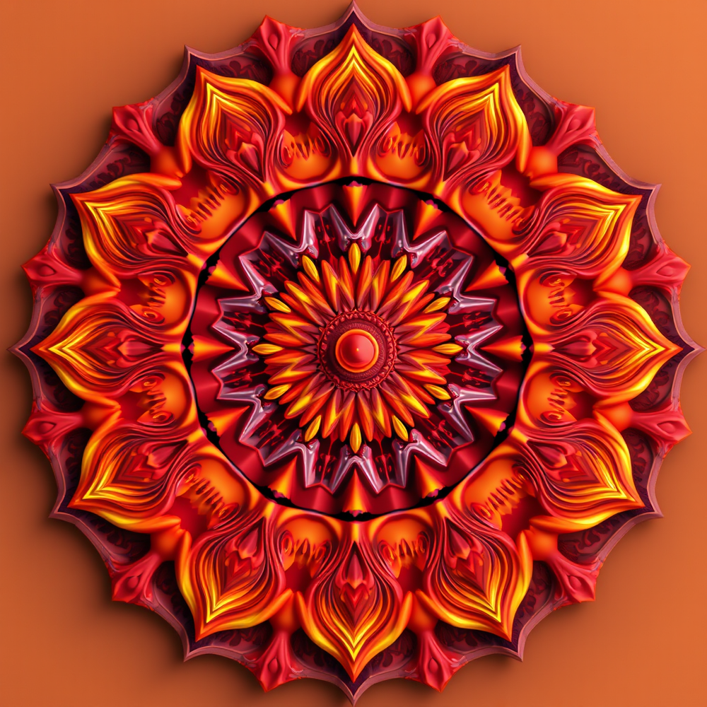 3D mandala and 3D pattern in the form of hot website