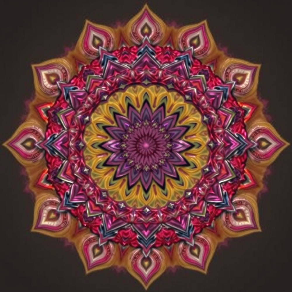 3D mandala and 3D pattern in the form of iron watercolor website