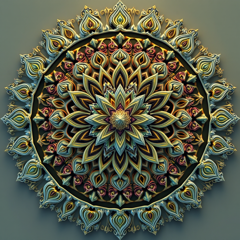 3D mandala and 3D pattern in the form of magical&perfect&digital&legendry website