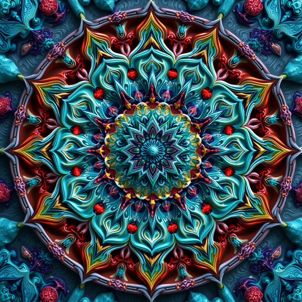 3D mandala and 3D pattern in the form of sea website
