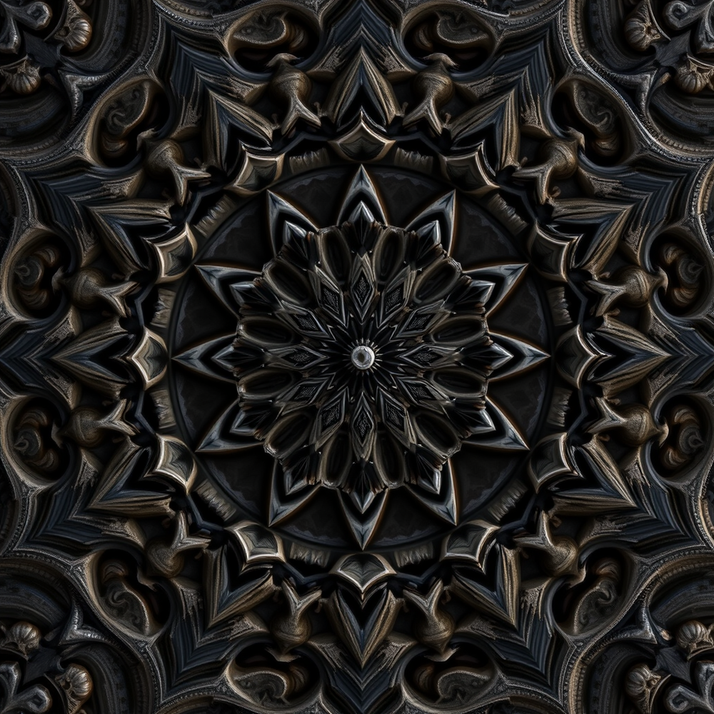 3D mandala and 3D pattern in the form of stone charcoal website