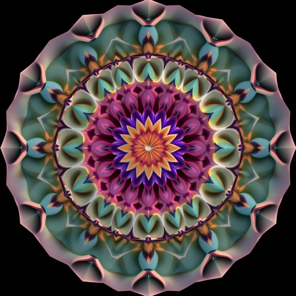 3D mandala and 3D pattern in the form of tranquil website