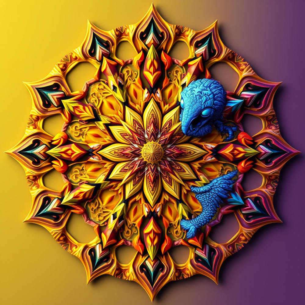 3D Mandalas and 3D patterns in the form of fauna website