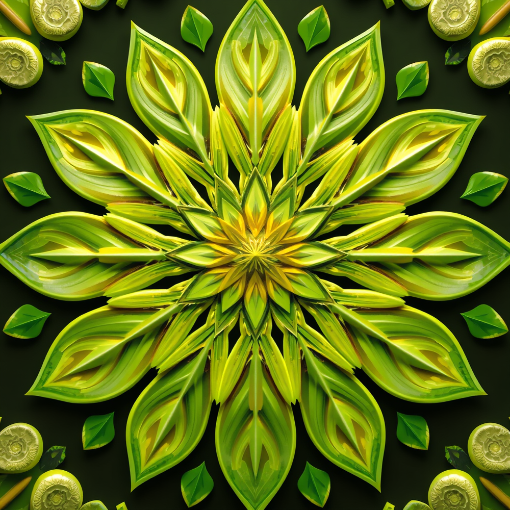 3D Mandalas and 3D patterns in the form of leaves website