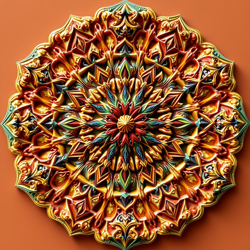 3D Mandalas and 3D patterns in the form of material website