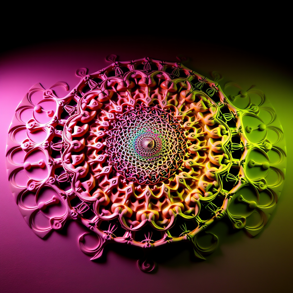 3D Mandalas and 3D patterns in the form of spiral website