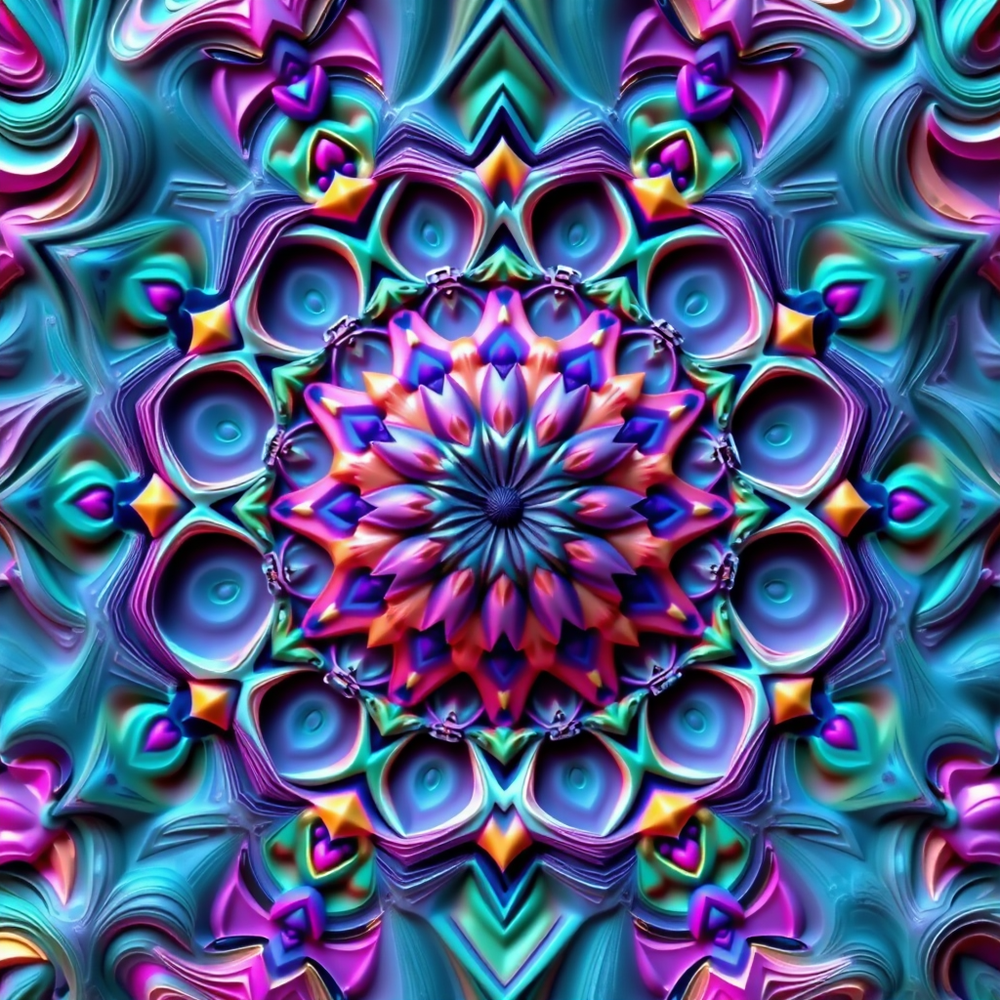 3D Mandalas and 3D patterns in the form of waves website