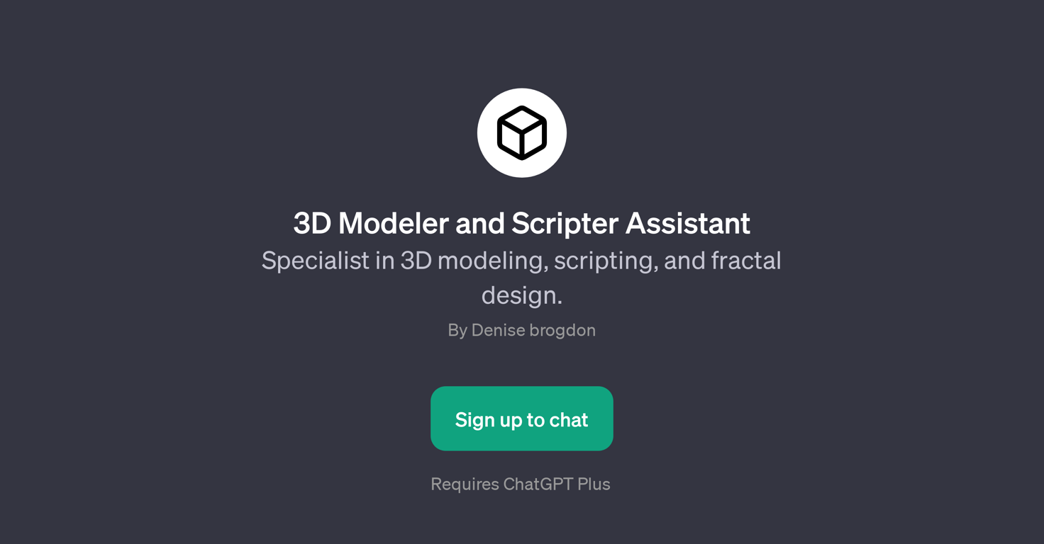 3D Modeler and Scripter Assistant website