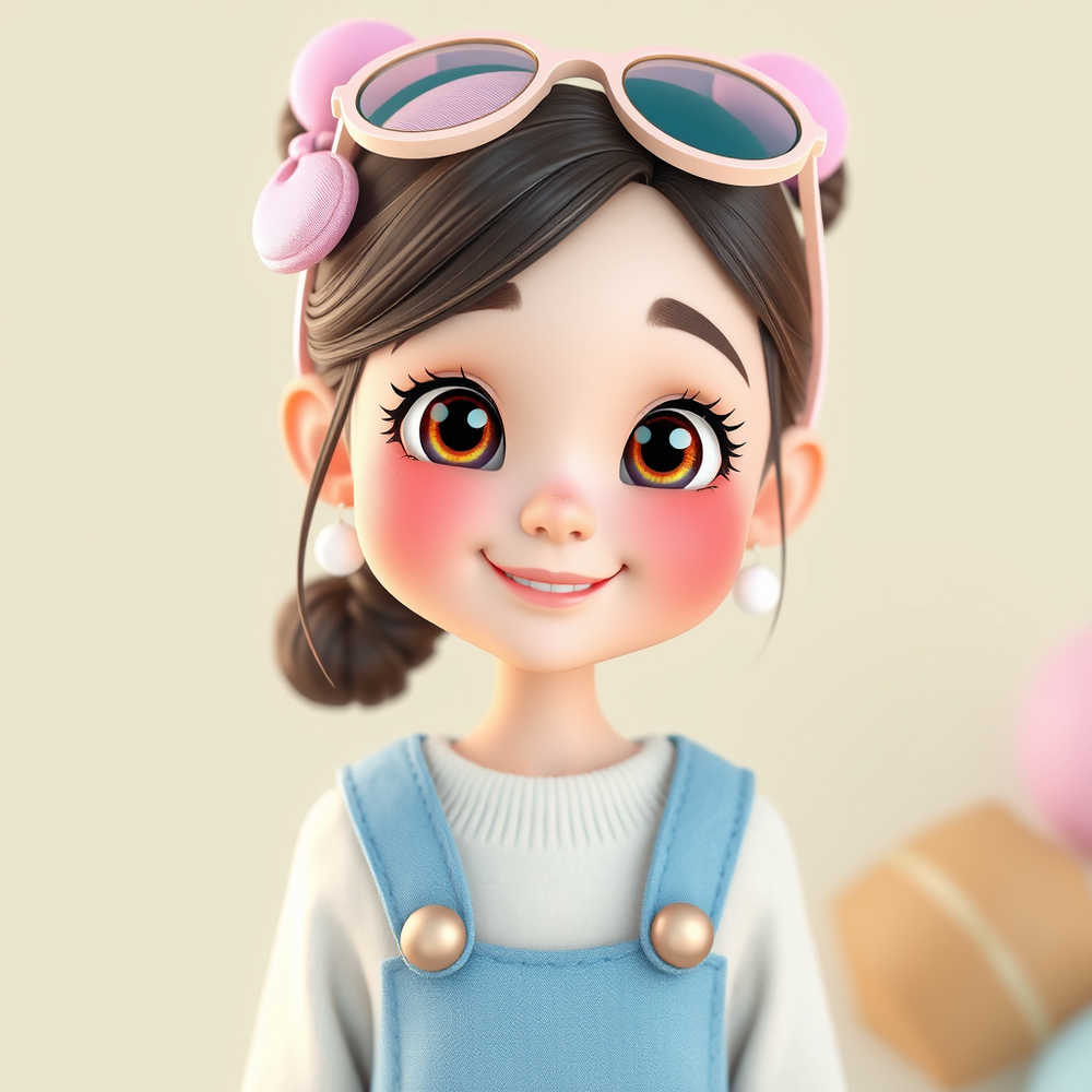 3d Pastel Render Avatar Adorable Character website