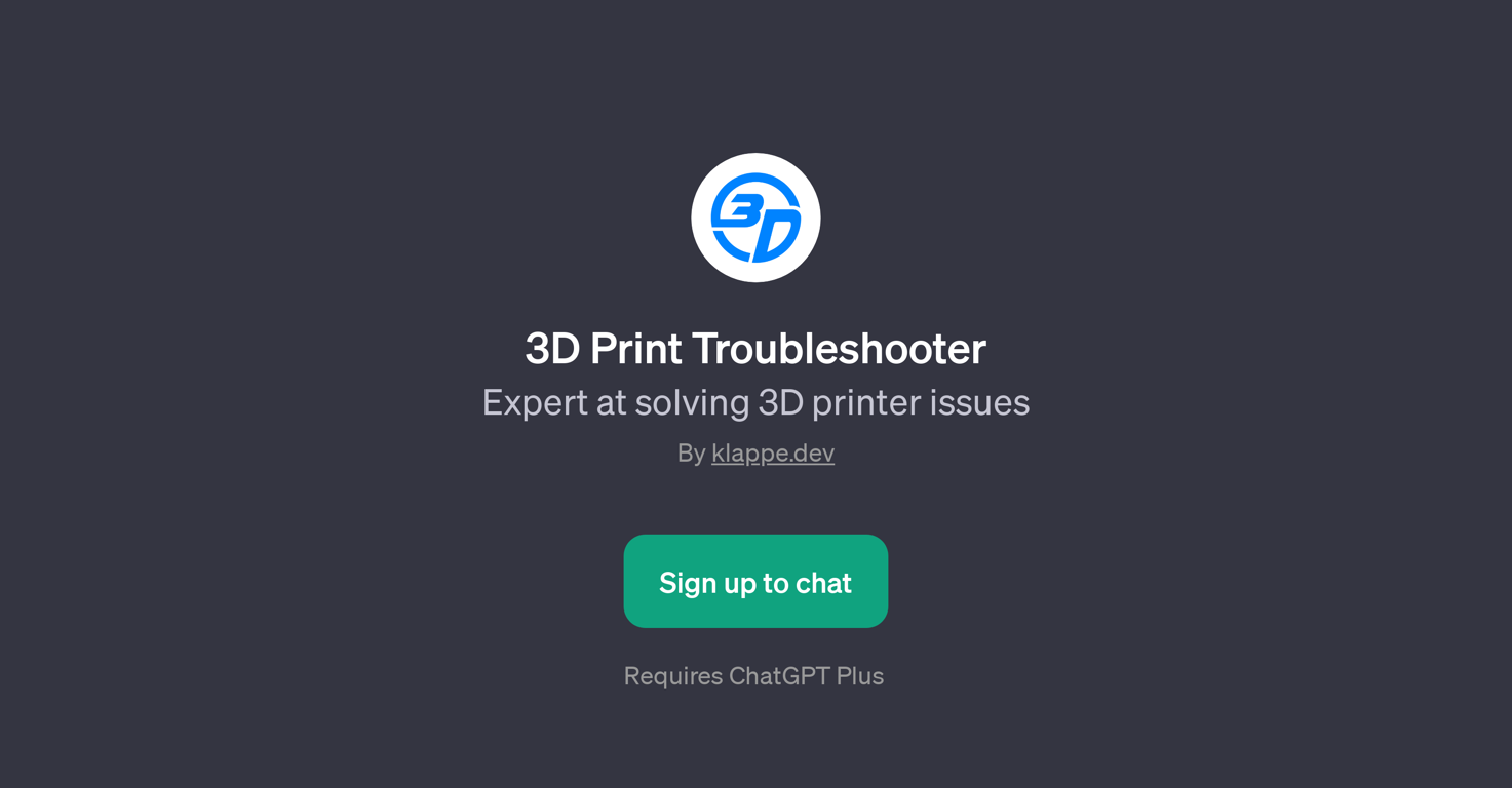 3D Print Troubleshooter website