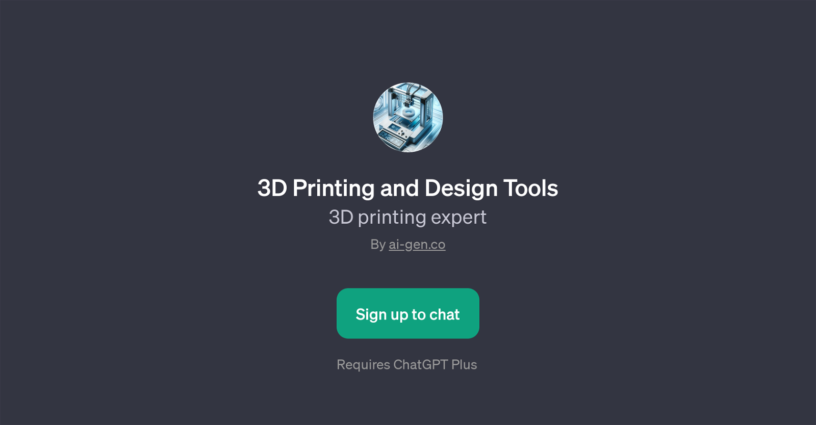 3D Printing and Design Tools GPT website