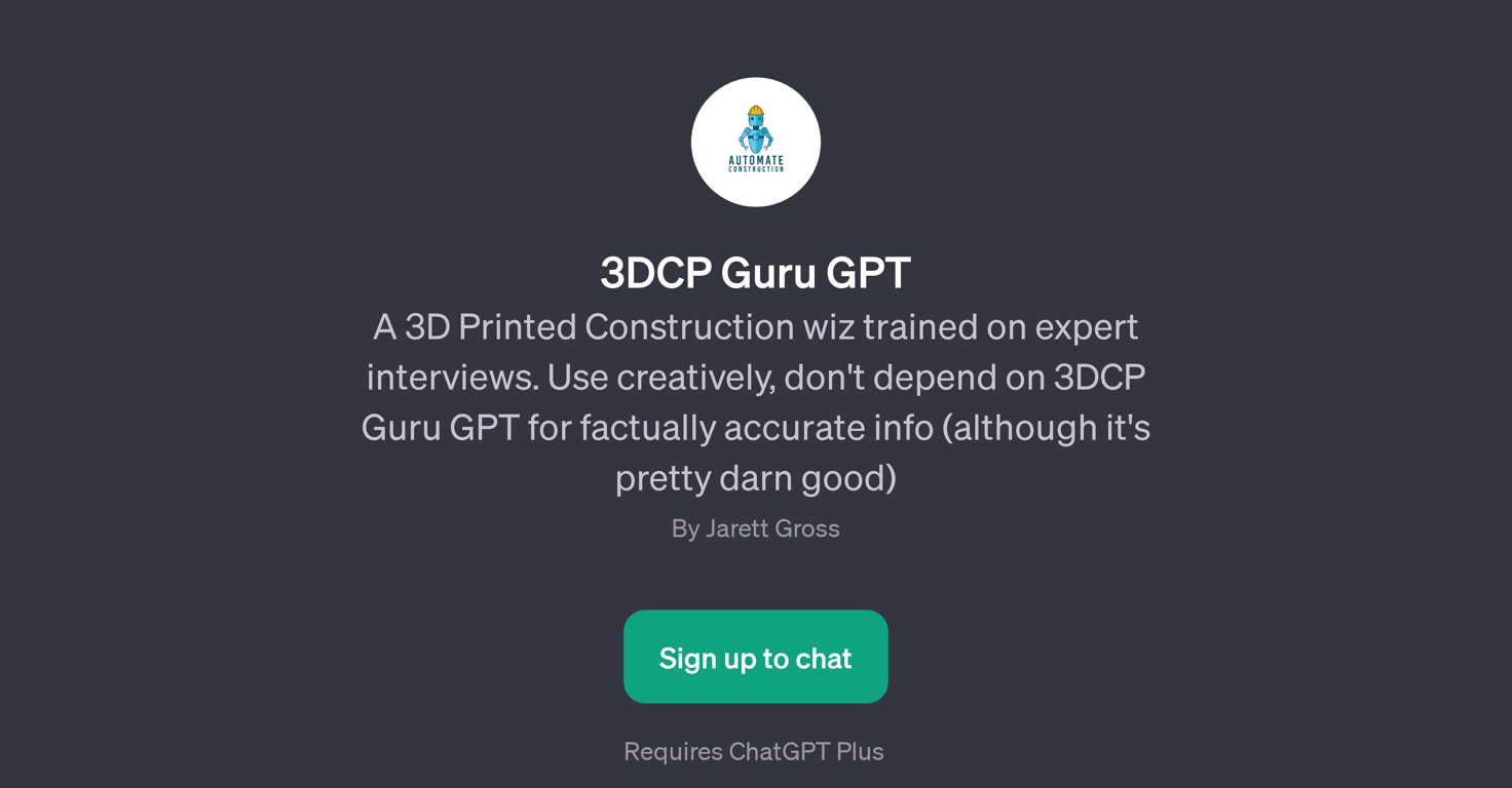 3DCP Guru GPT website