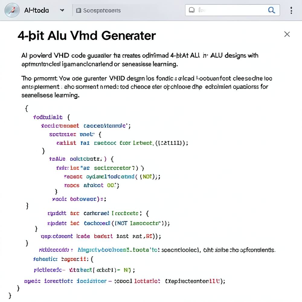 4-bit Alu Vhdl Generator website