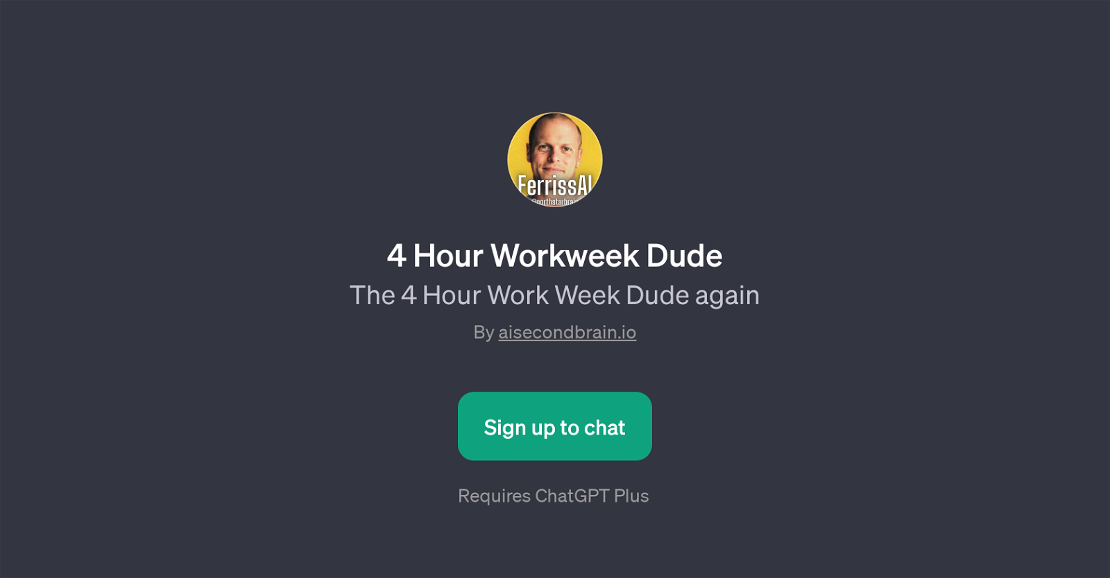 4 Hour Workweek Dude website