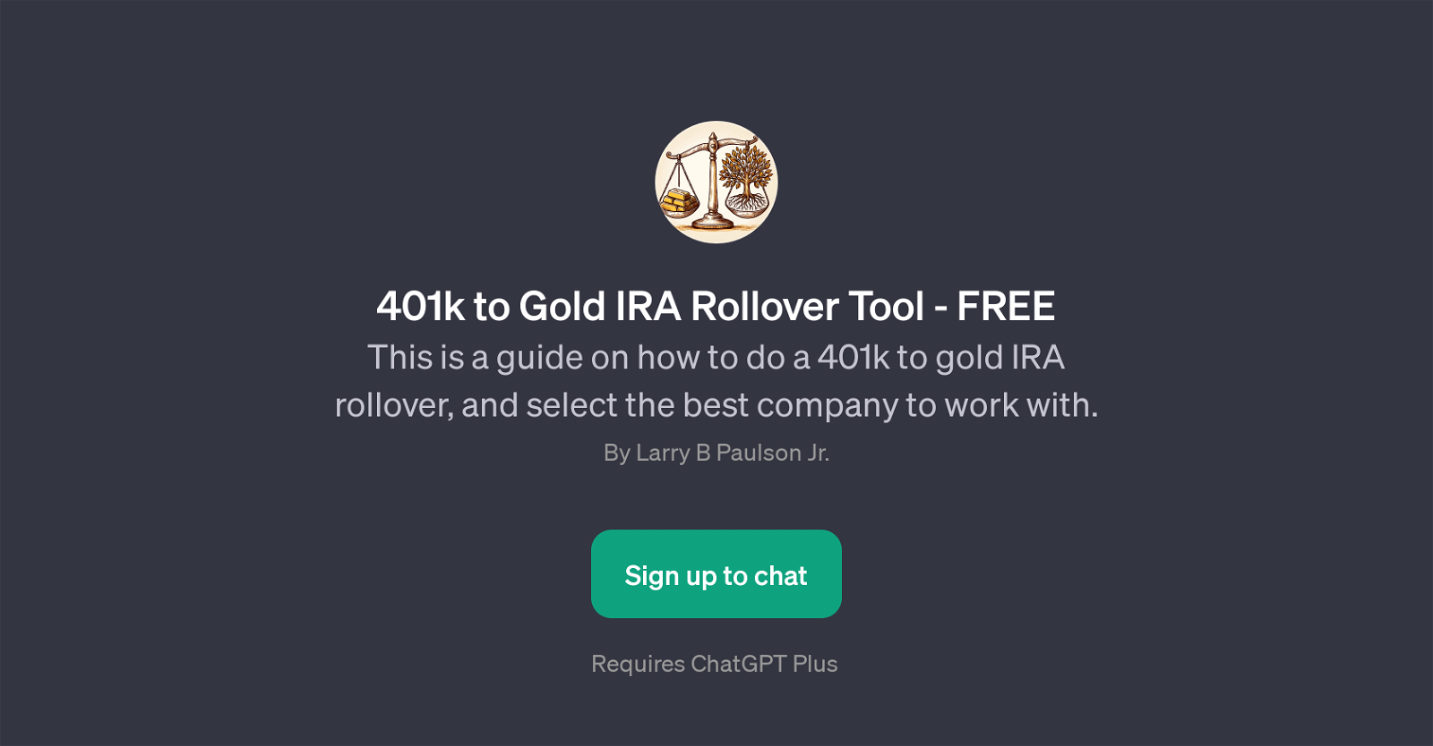401k to Gold IRA Rollover Tool website