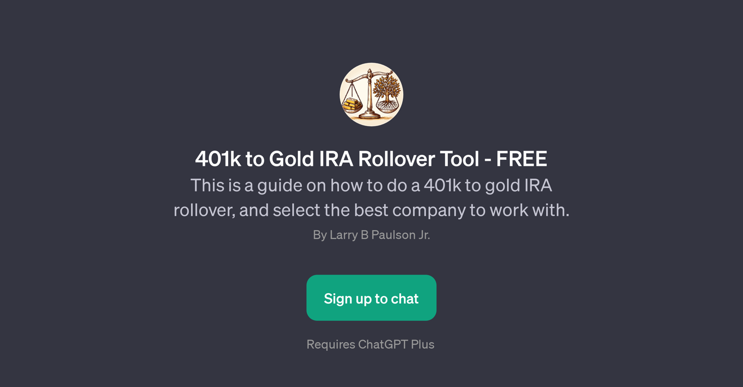 401k to Gold IRA Rollover Tool website
