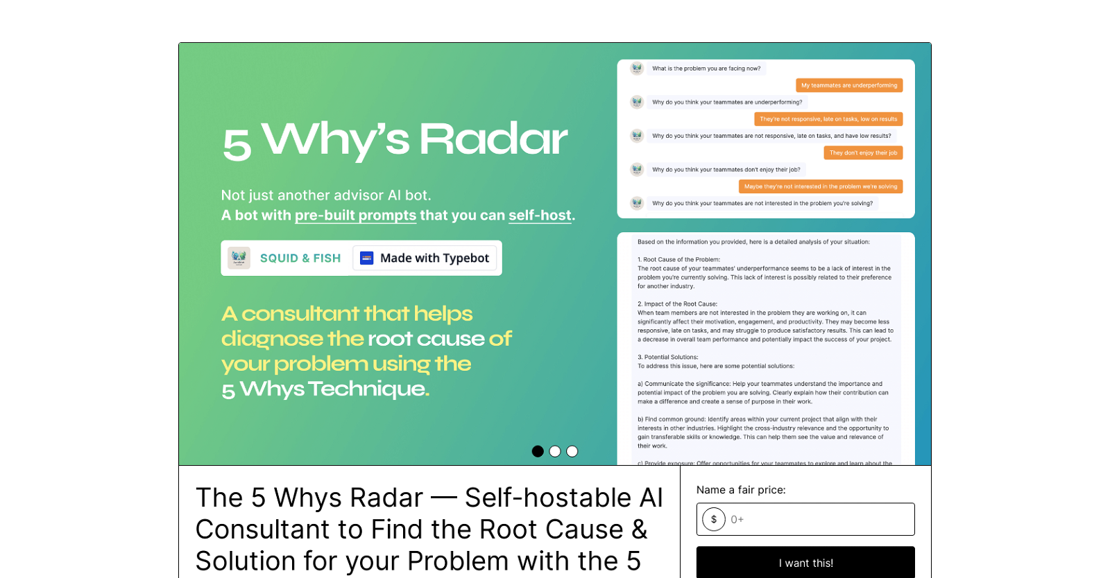 5 Whys Radar website