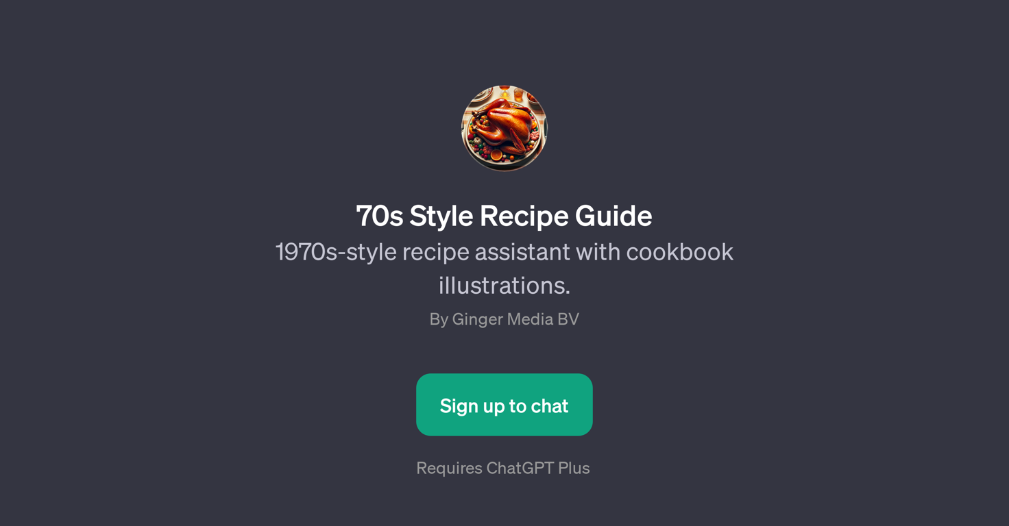 70s Style Recipe Guide website