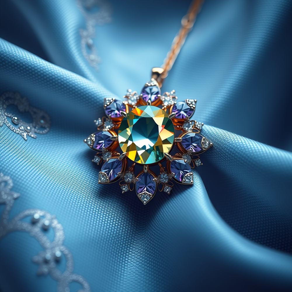 8k UHD, hyper-defined textures, photorealistic jewelry and fabric details. website